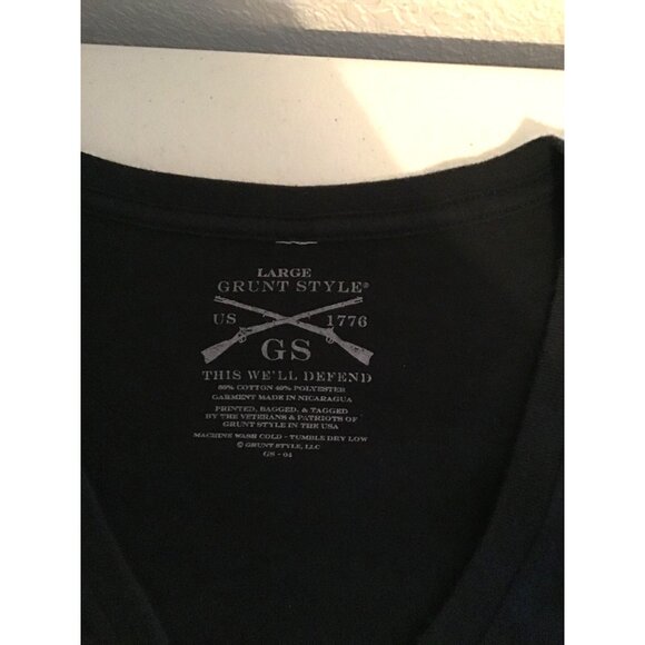 GRUNT STYLE- WOMENS BLACK GRAPHIC CREW NECK SHORT SLEEVE T-SHIRT SIZE LARGE - Picture 3 of 7